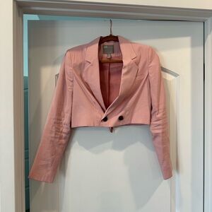 Express Blush Pink Cropped Blazer